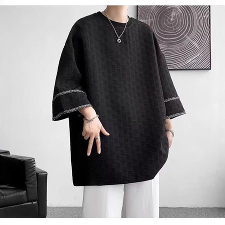 Men's Three-Quarter Sleeve Fashion Short-Sleeved T-Shirt